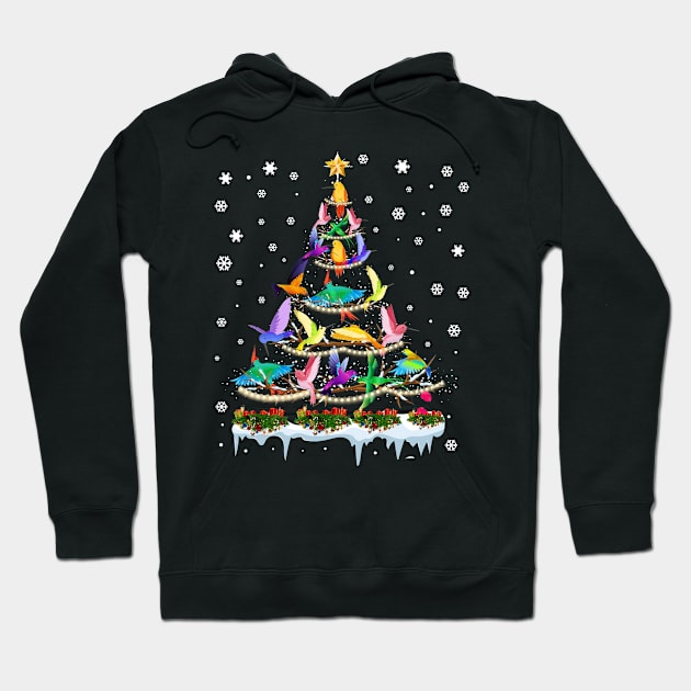 Hummingbirds Christmas Tree Gorgeous Hoodie by abubakarBaak